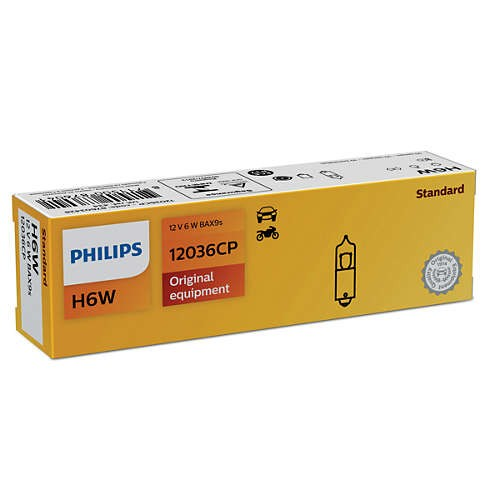 Philips 12036CP H6W BP 12V 6W автолампа