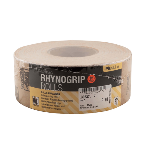 INDASA Rhynogrip plus line rolls рулон с системой Velcro без отв. 70mm х 25м Р60